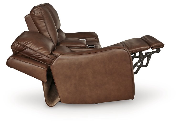 DeepWakes Power Reclining Loveseat with Console - Sims Furniture
