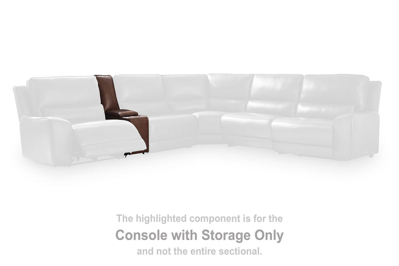 DeepWakes Reclining Sectional with Storage Console - Sims Furniture