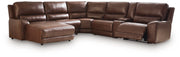 DeepWakes Power Reclining Sectional with Chaise - Sims Furniture