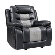 Nikko Glider Recliner-Black/Gray