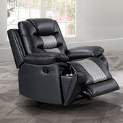 Nikko Glider Recliner-Black/Gray