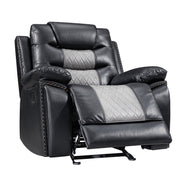 Nikko Glider Recliner-Black/Gray