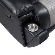 Nikko Glider Recliner-Black/Gray