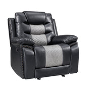 Nikko Glider Recliner W/Pwr Fr-Black/Gray
