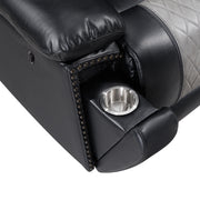 Nikko Glider Recliner W/Pwr Fr-Black/Gray