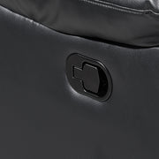 Nikko Console Loveseat W/ Dual Recliners-Black/Gray