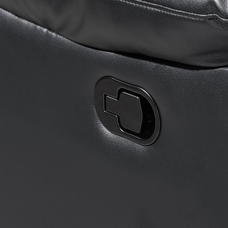 Nikko Sofa W/Dual Recliner-Black/Gray