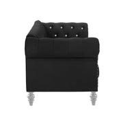 Emma Crystal Loveseat-Black