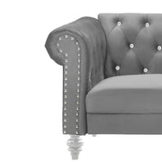 Emma Crystal Loveseat-Gray