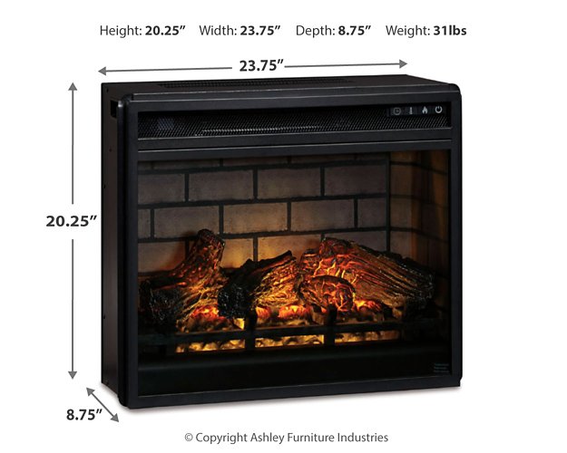 Entertainment Accessories Electric Infrared Fireplace Insert - Sims Furniture