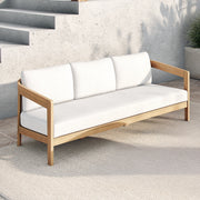 Wesley Patio Sofa, W/ White Cushions