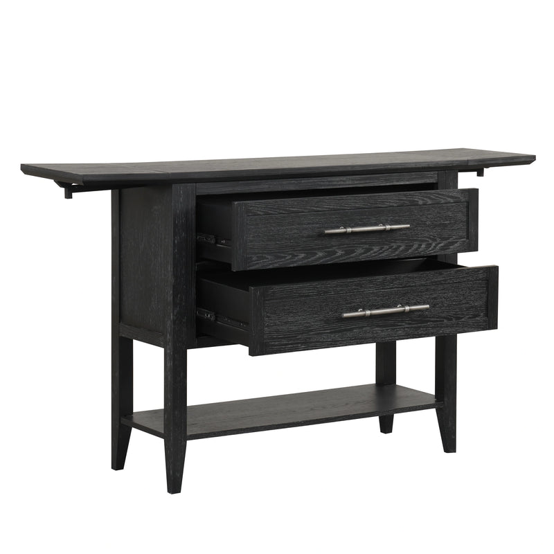 Sable Crest Drop Leaf Server-Black