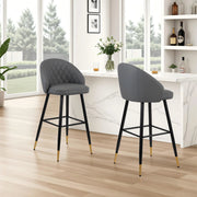 Oliver Gray Vegan Leather Bar Chair (2 Per Carton)