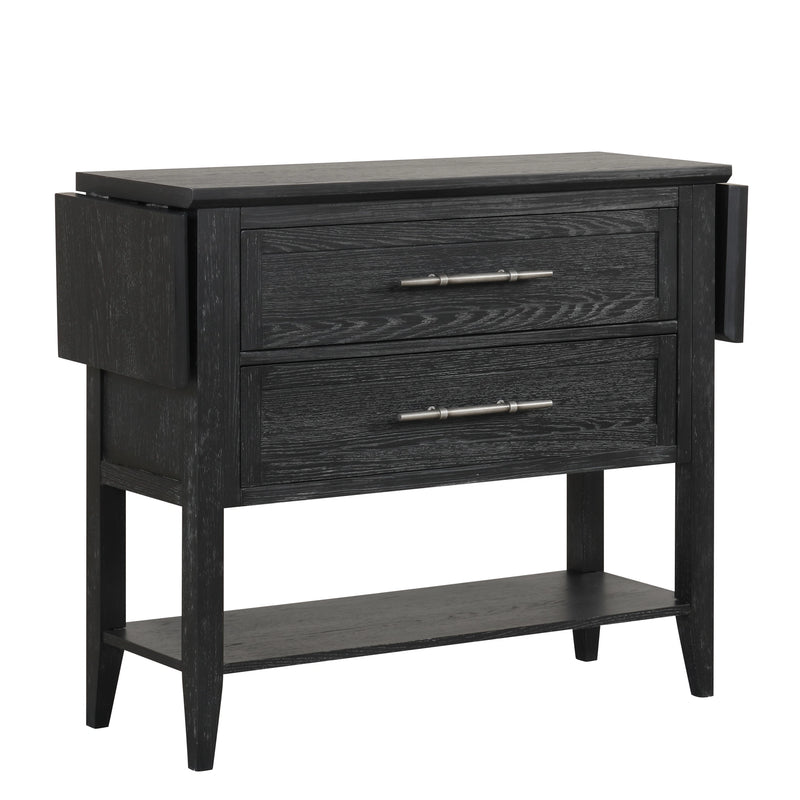 Sable Crest Drop Leaf Server-Black