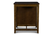 Gia 3 Pc 30" Storage Counter Table & 2 Chairs-Brown