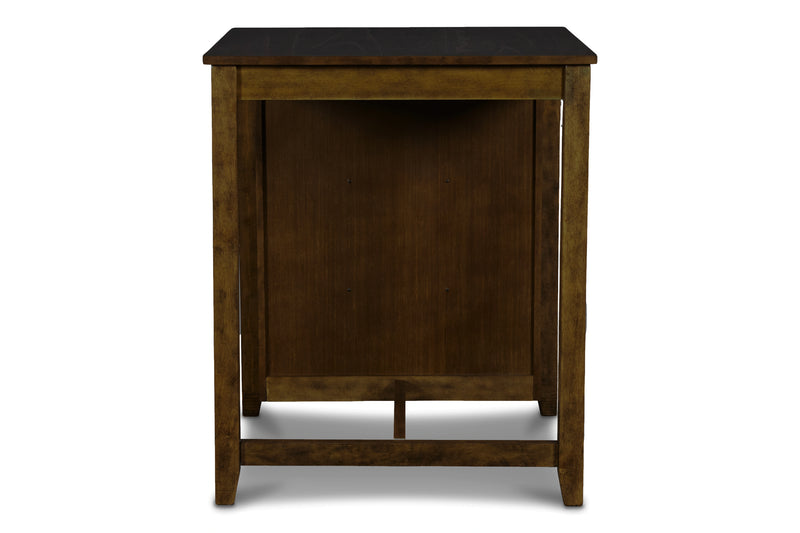 Gia 3 Pc 30" Storage Counter Table & 2 Chairs-Brown