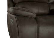 Brookings Console Loveseat W/Pwr Hr & Fr-Brown
