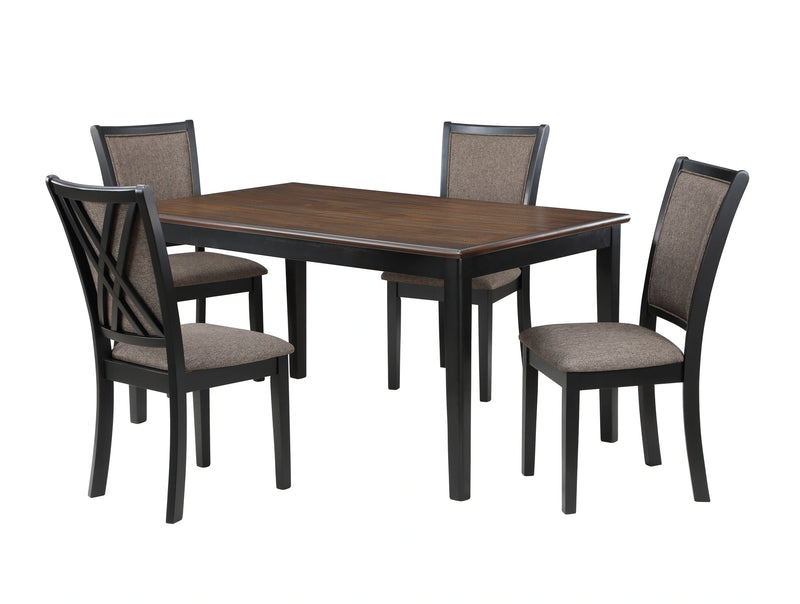 POTOMAC 42" ROUND COUNTER TABLE & 4 CHAIRS -BROWN/BLACK