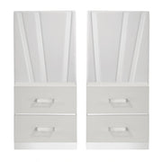 Europa Nightstand Panels, Set Of 2 - White