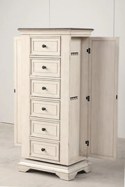 Anastasia Lingerie Swivel Chest W/Mirror-Ant. White