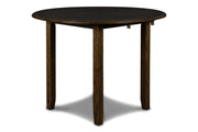 Gia 3 Pc 42" Drop Leaf Dining Table & 2 Chairs-Brown