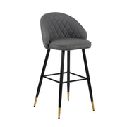 Oliver Gray Vegan Leather Bar Chair (2 Per Carton)