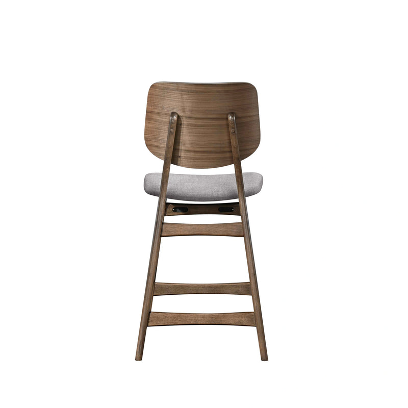 Oscar Counter Chair With Dk Gray Cushion-Walnut