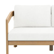 Wesley Patio Loveseat W/ White Cushions