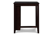 Gia 3 Pc 30" Storage Counter Table & 2 Chairs-Ebony