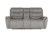 Kamari Console Loveseat W/Pwr Hr & Fr-Gray