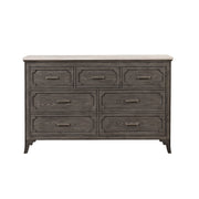 Lisbon Marble Top Dresser-Gray