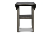 Gia 3 Pc 42" Counter Drop Leaf Table & 2 Chairs-Gray