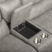 Kamari Laf Console Loveseat W/Dual Recliner-Gray