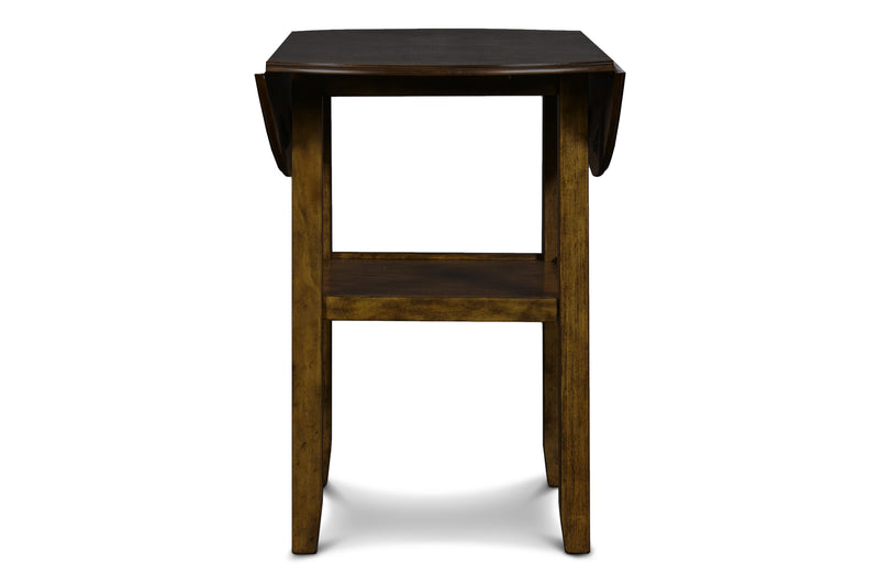Gia 3 Pc 42" Counter Drop Leaf Table & 2 Chairs-Brown