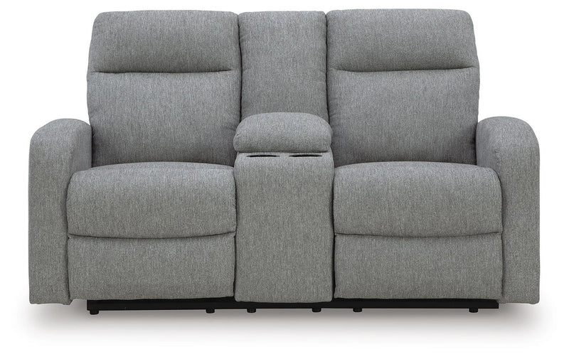 Gauntlet Reclining Loveseat with Console