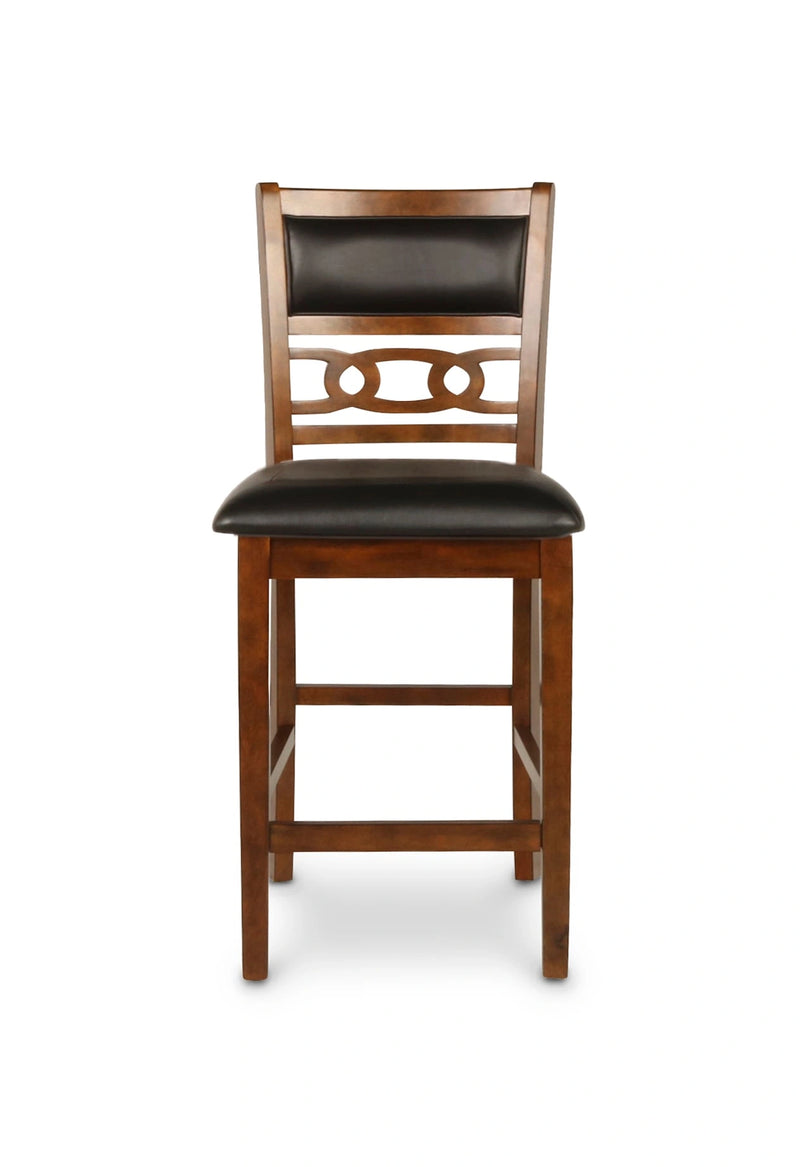 Gia 5 Pc 42" Round Counter Dining Table & 4 Chairs-Brown