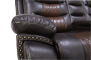 Nikko Console Loveseat W/Pwr Fr-Brown