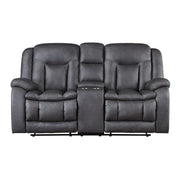 Morello Console Loveseat W/Pwr Fr-Gray